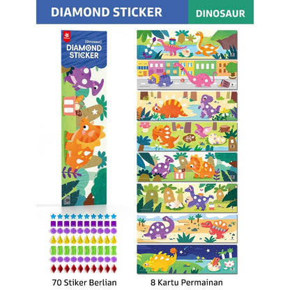 Pinwheel Diamond Sticker DIY Mainan Edukasi Seni Stiker Berlian 3D Anak 3 Tahun Hadiah Kreatif