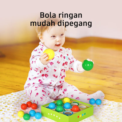 Pinwheel Rainbow Bobo Christmas Bobble Ball Mainan Edukasi Anak 2 Tahun Koordinasi Tangan Mata