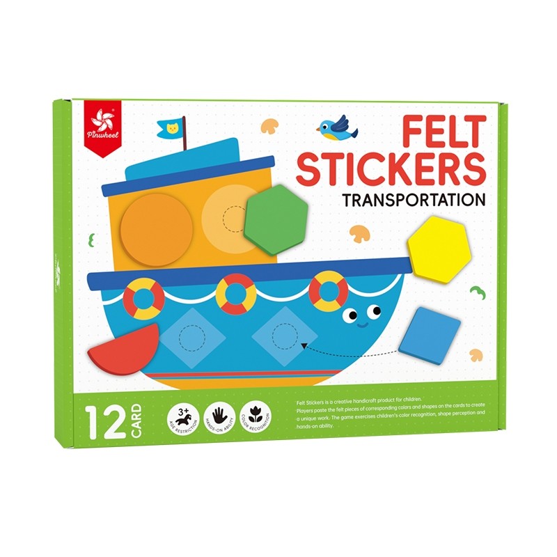 Pinwheel Felt Sticker DIY Mainan Edukasi Montessori Busa Lembut Kreatif Anak 3 Tahun Ke Atas