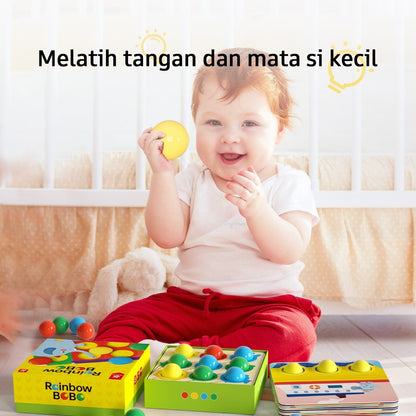 Pinwheel Rainbow Bobo Christmas Bobble Ball Mainan Edukasi Anak 2 Tahun Koordinasi Tangan Mata