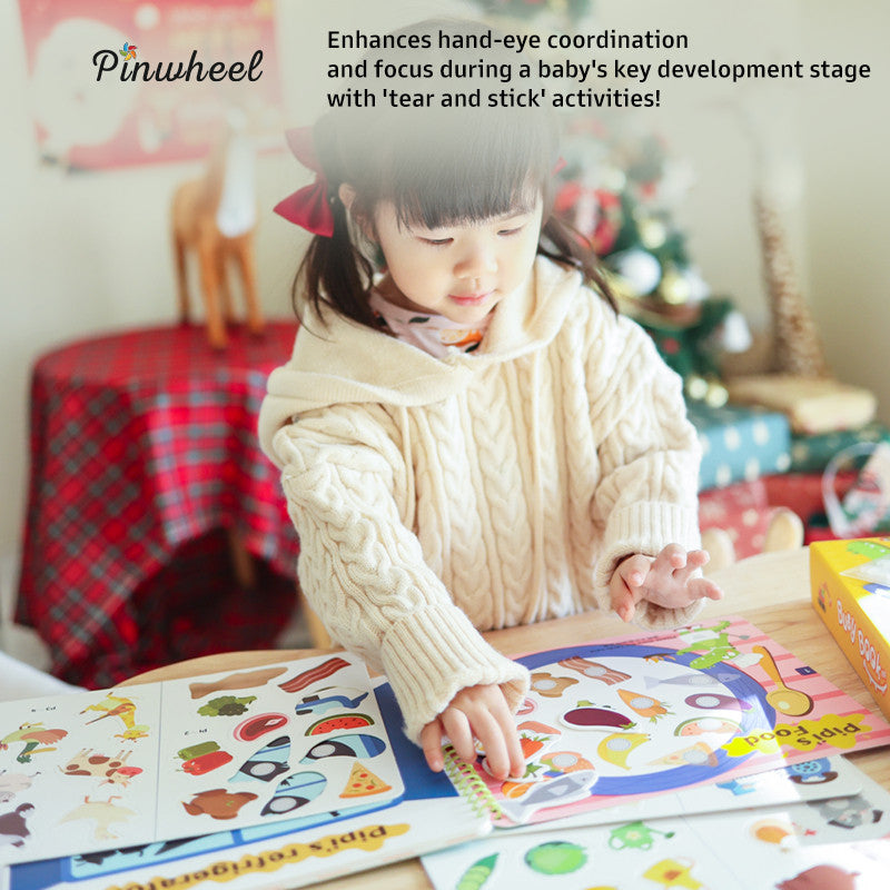 Pinwheel Busy Book Buku Aktivitas Anak 2 Tahun Montessori Mainan Edukasi Balita Velcro Set 2 Buku