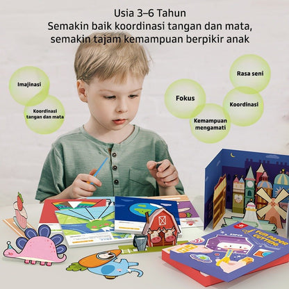Pinwheel Fun Paper Cutting Mainan DIY Edukasi Gunting Kertas Anak 3 Tahun Ke Atas Latihan Motorik