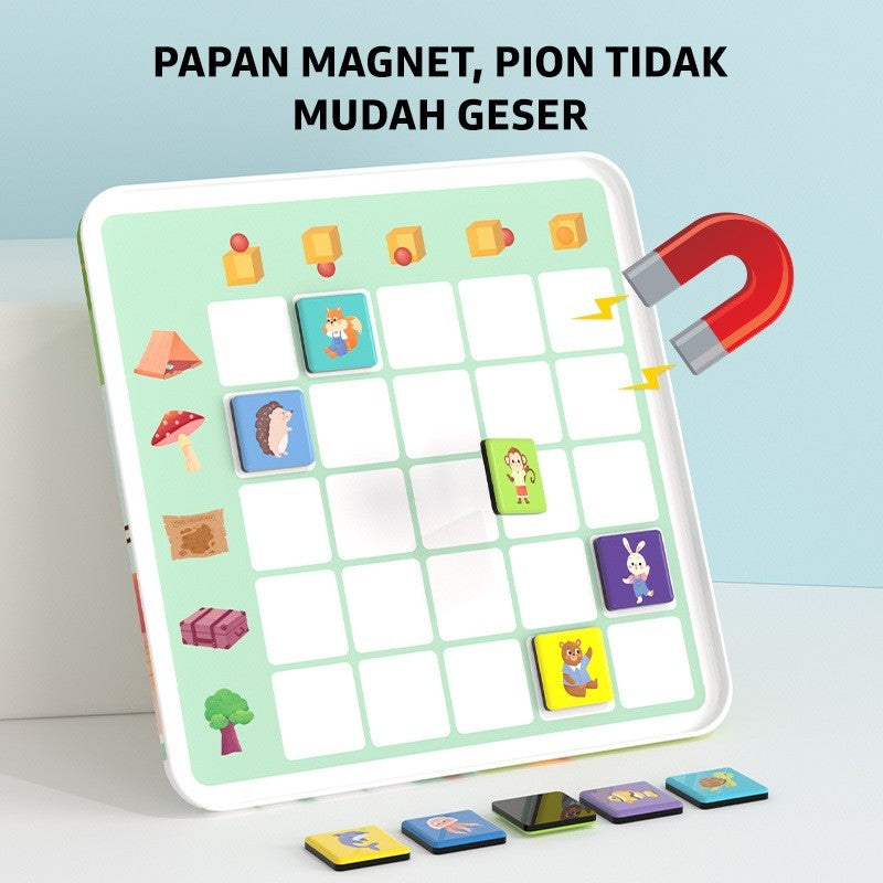 Pinwheel Animal Detective Mainan Edukatif Magnetik Latih Logika Kognisi Anak Usia 3 Tahun Ke Atas