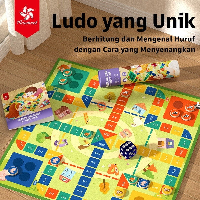Pinwheel Permainan Ludo Catur Pesawat Mainan Edukasi Latih Konsentrasi Anak Usia 3 Tahun Ke Atas