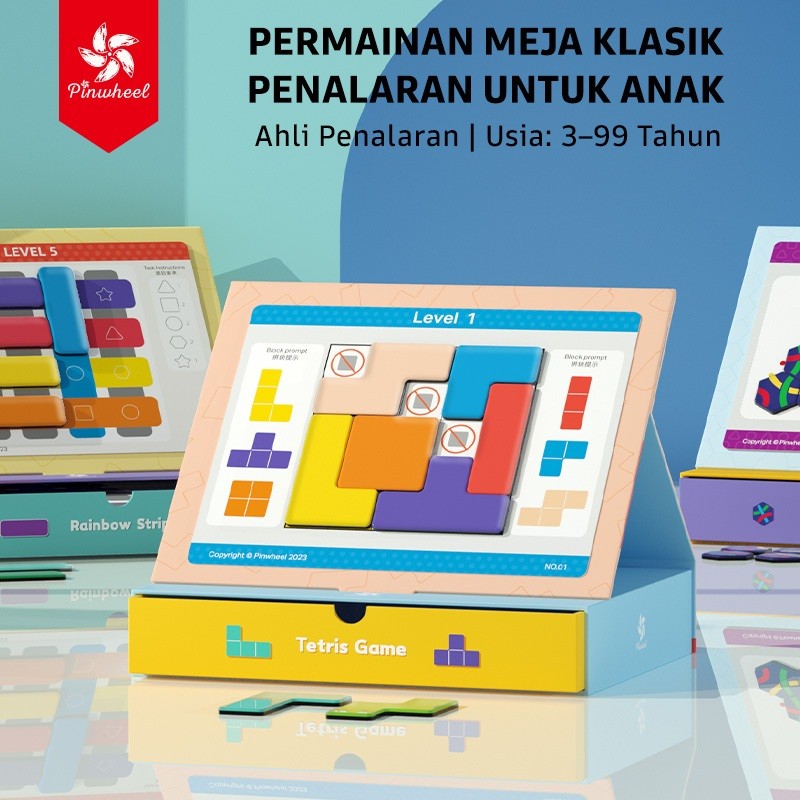 Pinwheel Reasoning Master Mainan Logika Penalaran Spasial Latih Konsentrasi Anak Usia 4 Tahun