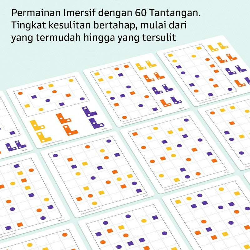 Pinwheel Mainan Edukasi Bentuk L Kayu Latih Logika Penalaran Geometri Teka-Teki Anak 4 Tahun Ke Atas