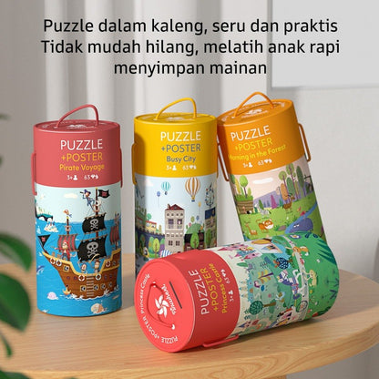 Pinwheel Jigsaw Puzzle 63 Celengan Edukasi Anak Latih Fokus Pengamatan Kreativitas 3 Tahun Ke Atas