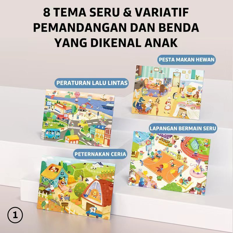 Pinwheel Jigsaw Puzzle 63 Celengan Edukasi Anak Latih Fokus Pengamatan Kreativitas 3 Tahun Ke Atas