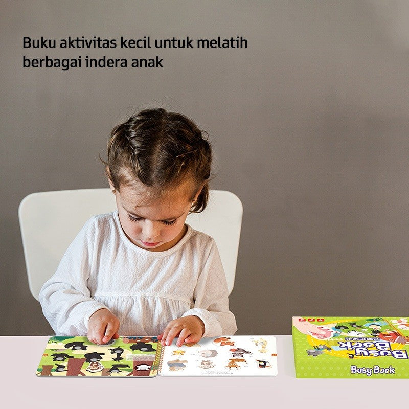 Pinwheel Busy Book Buku Aktivitas Early Learning Mainan Edukasi Balita Montessori Velcro Set 1 Buku