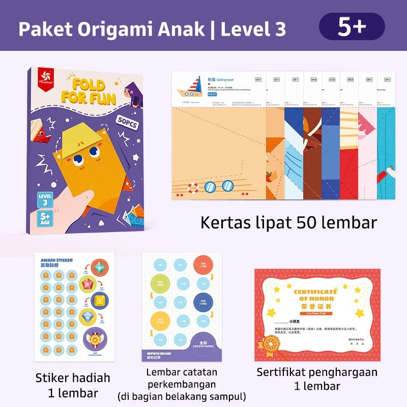 Pinwheel Fold for Fun Mainan DIY Lipat Kertas Anak Edukasi Kreativitas Seni Kreasi 3 Tahun Ke Atas