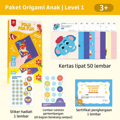 Pinwheel Fold for Fun Mainan DIY Lipat Kertas Anak Edukasi Kreativitas Seni Kreasi 3 Tahun Ke Atas