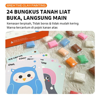 Pinwheel Creative Clay Painting DIY Mainan Edukasi Plastisin Anak Latih Imajinasi 3 Tahun Ke Atas