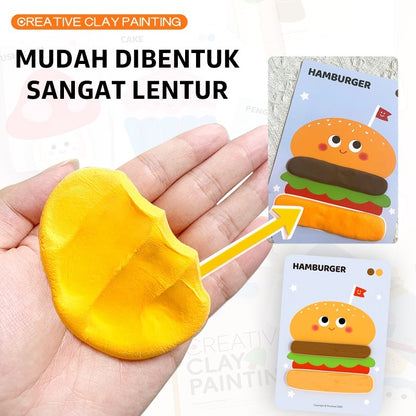 Pinwheel Creative Clay Painting DIY Mainan Edukasi Plastisin Anak Latih Imajinasi 3 Tahun Ke Atas