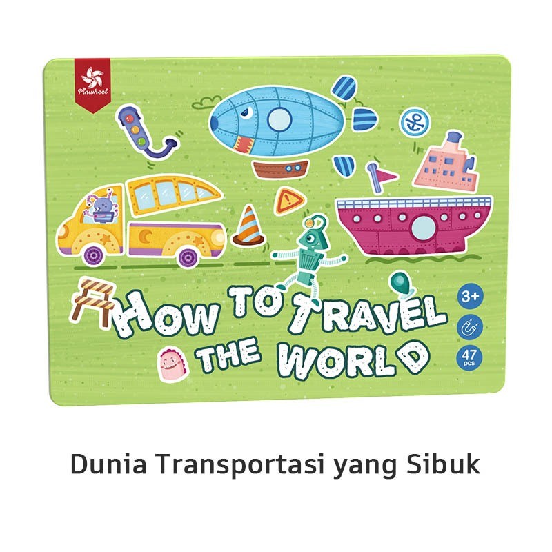 Pinwheel Mainan Magnet Dress Up Edukasi DIY Latih Kreativitas Imajinasi Anak TK 3 Hingga 6 Tahun