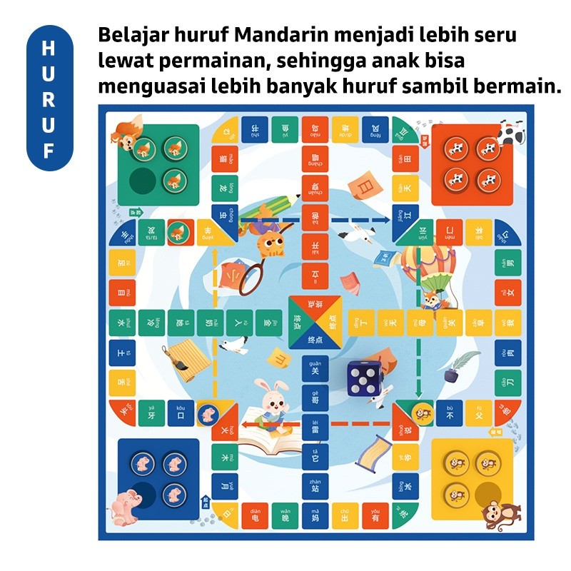Pinwheel Permainan Ludo Catur Pesawat Mainan Edukasi Latih Konsentrasi Anak Usia 3 Tahun Ke Atas