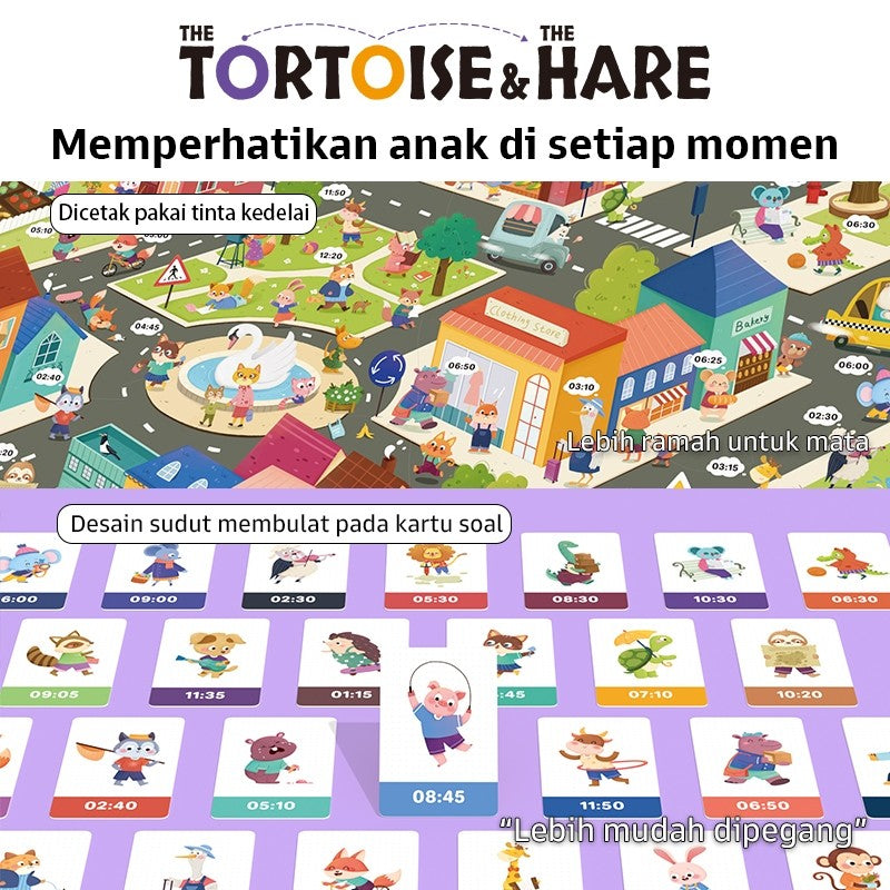 Pinwheel Permainan Lomba Kura-kura dan Kelinci Mainan Edukasi Interaksi Orang Tua Anak Usia 3 Tahun