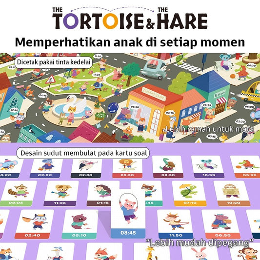 Pinwheel Permainan Lomba Kura-kura dan Kelinci Mainan Edukasi Interaksi Orang Tua Anak Usia 3 Tahun