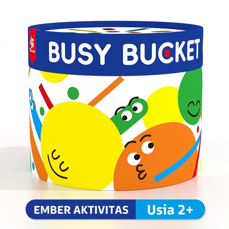 Pinwheel Busy Bucket Ember Sibuk Kayu Sensori Mainan Edukasi Latih Gerakan Halus Anak 2 Tahun
