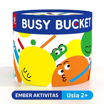 Pinwheel Busy Bucket Ember Sibuk Kayu Sensori Mainan Edukasi Latih Gerakan Halus Anak 2 Tahun