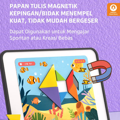 Pinwheel Magnetic Tangrams Deluxe Set Permainan Edukasi Latih Imajinasi Logika 3 Tahun Ke Atas