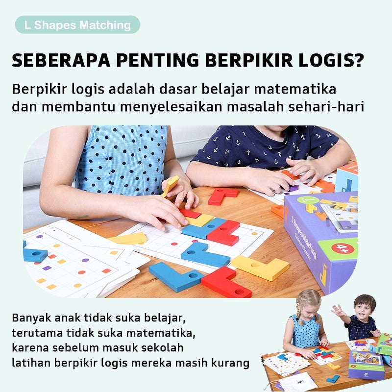 Pinwheel Mainan Edukasi Bentuk L Magnetik Latih Logika Penalaran Geometri Anak 4 Tahun Ke Atas