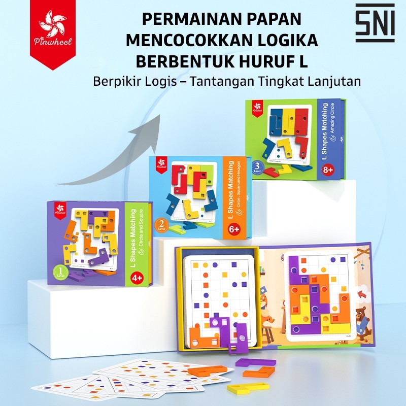 Pinwheel Mainan Edukasi Bentuk L Magnetik Latih Logika Penalaran Geometri Anak 4 Tahun Ke Atas