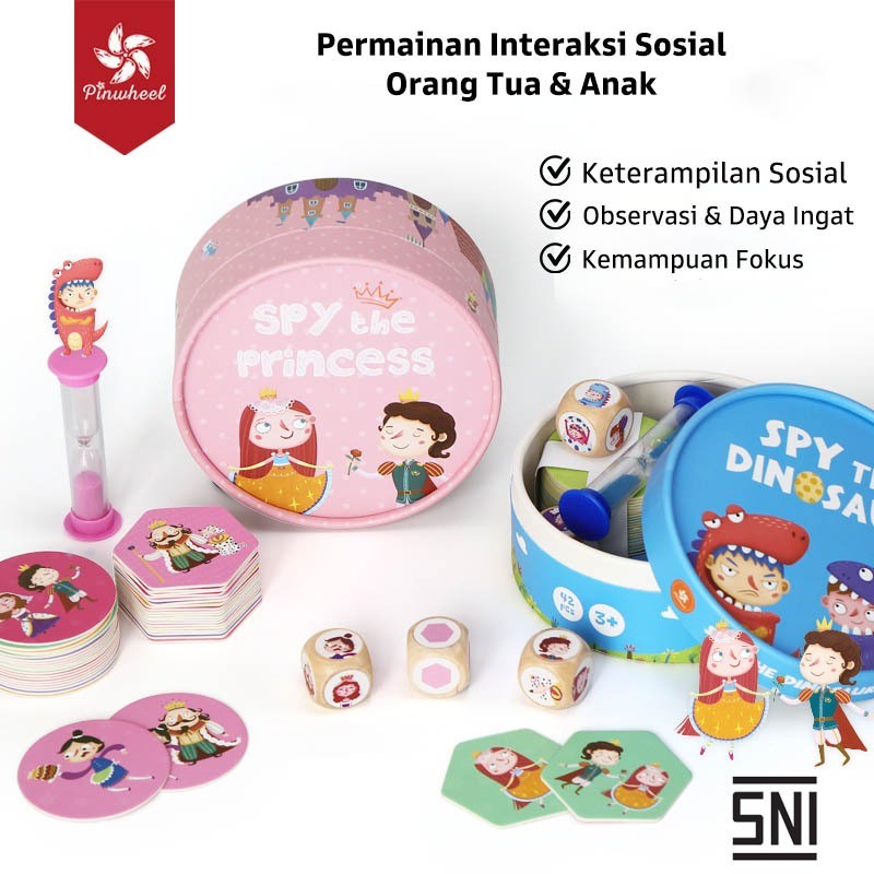 Pinwheel Matching Spy Game Kartu Permainan Mainan Edukasi Anak Latihan Reaksi Konsentrasi dan Logika