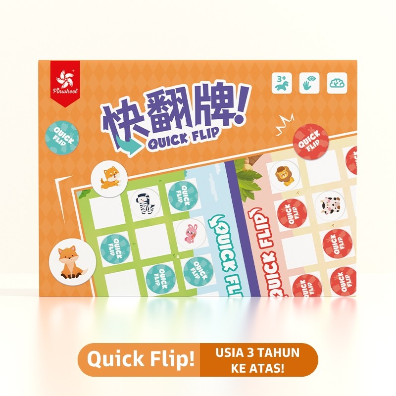 Pinwheel Quick Flip Mainan Edukatif Melatih Daya Ingatan Reaksi Cepat Interaksi Keluarga Anak 3
