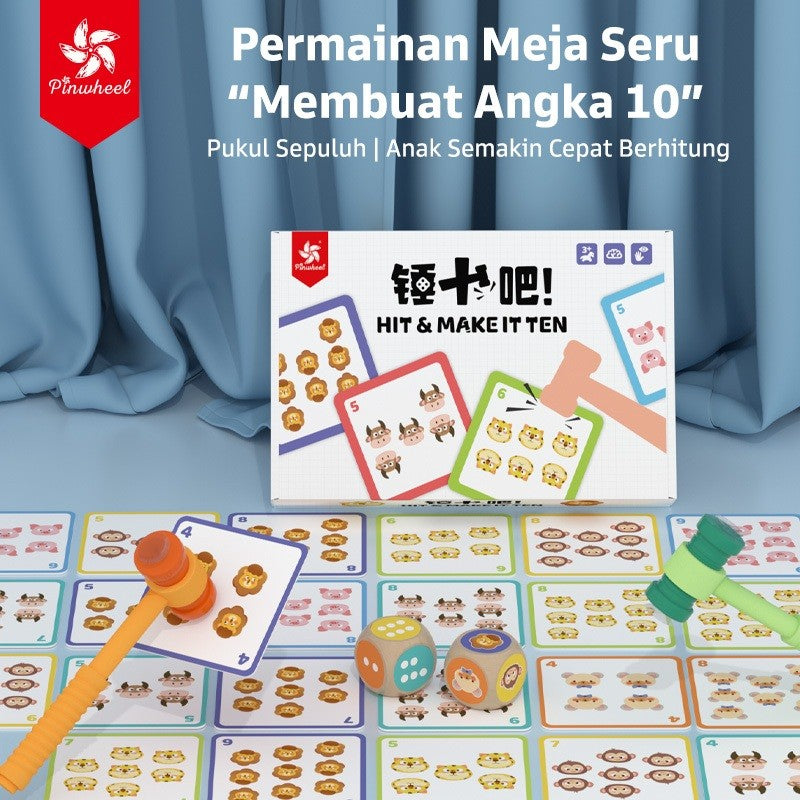 Pinwheel Hit Make It Ten Mainan Edukatif Belajar Berhitung Cepat Angka 10 Interaksi Keluarga Anak