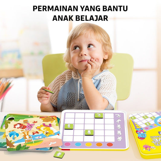 Pinwheel Animal Detective Mainan Edukatif Magnetik Latih Logika Kognisi Anak Usia 3 Tahun Ke Atas