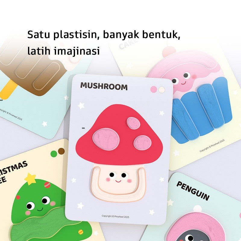 Pinwheel Creative Clay Painting DIY Mainan Edukasi Plastisin Anak Latih Imajinasi 3 Tahun Ke Atas
