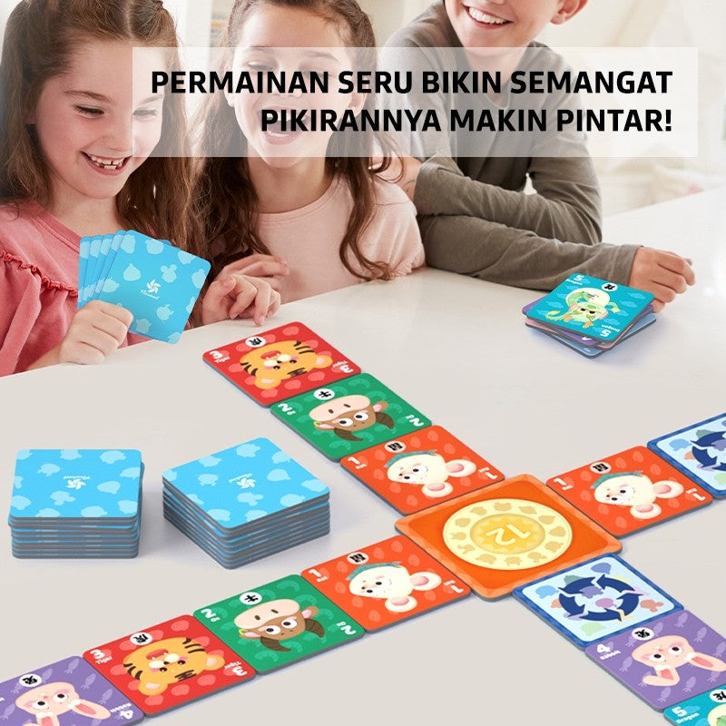 Pinwheel Permainan Sambung Kartu Solitaire Mainan Edukasi Latih Berpikir Matematika Usia 3 Tahun