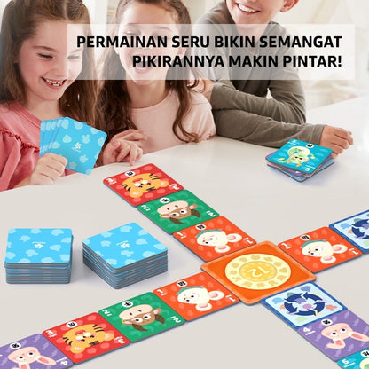 Pinwheel Permainan Sambung Kartu Solitaire Mainan Edukasi Latih Berpikir Matematika Usia 3 Tahun