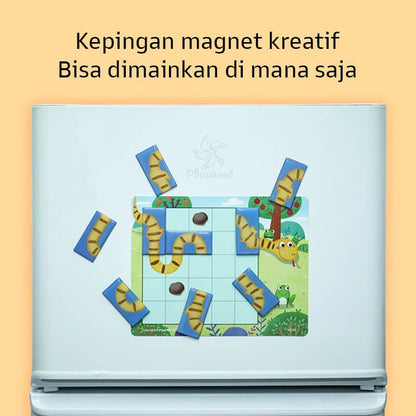 Pinwheel Help Little Snake Permainan Magnetik Ular Edukasi Latih Berpikir Koordinasi Tangan Mata