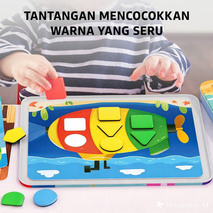 Pinwheel Magnetic Geometry Puzzle Mainan Edukasi Magnet Cocok Bentuk Warna Anak 3 Tahun Ke Atas