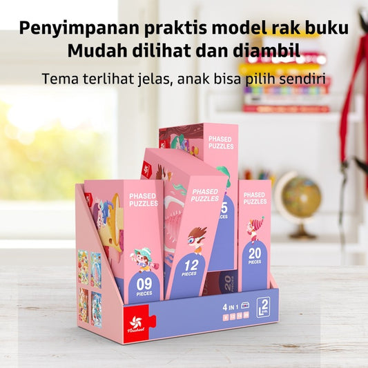 Pinwheel Phased Puzzle Anak Bertingkat Edukasi Melatih Fokus Motorik Halus Usia 1.5 Tahun Ke Atas