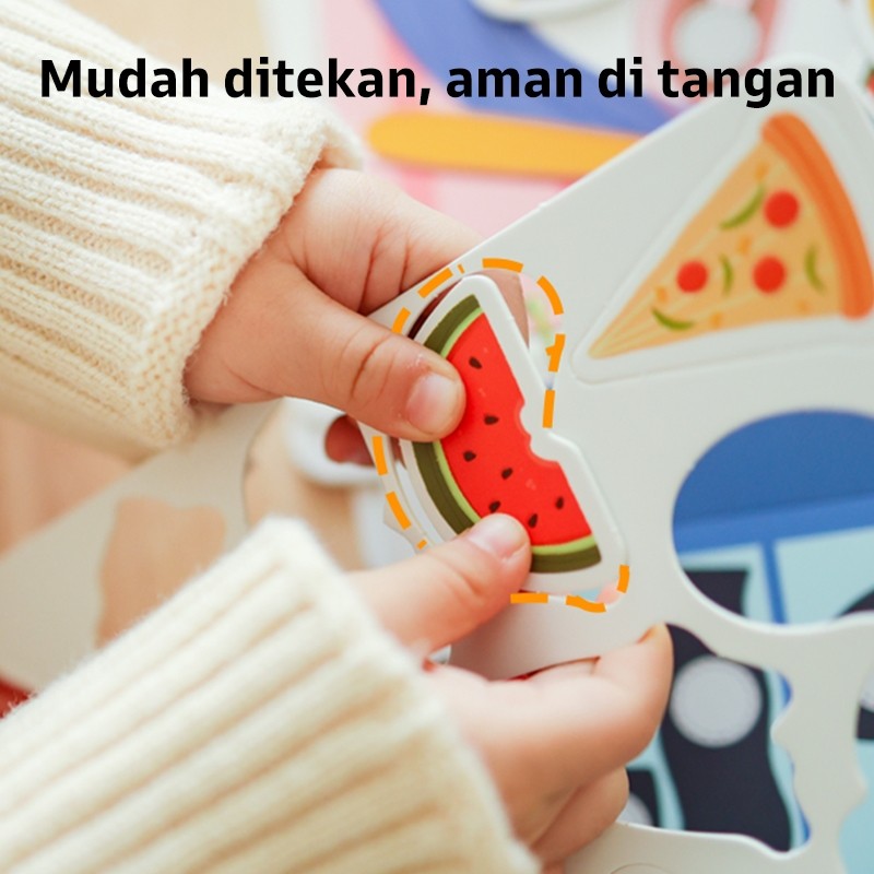 Pinwheel Busy Book Buku Aktivitas Anak 2 Tahun Montessori Mainan Edukasi Balita Velcro Set 1 Buku