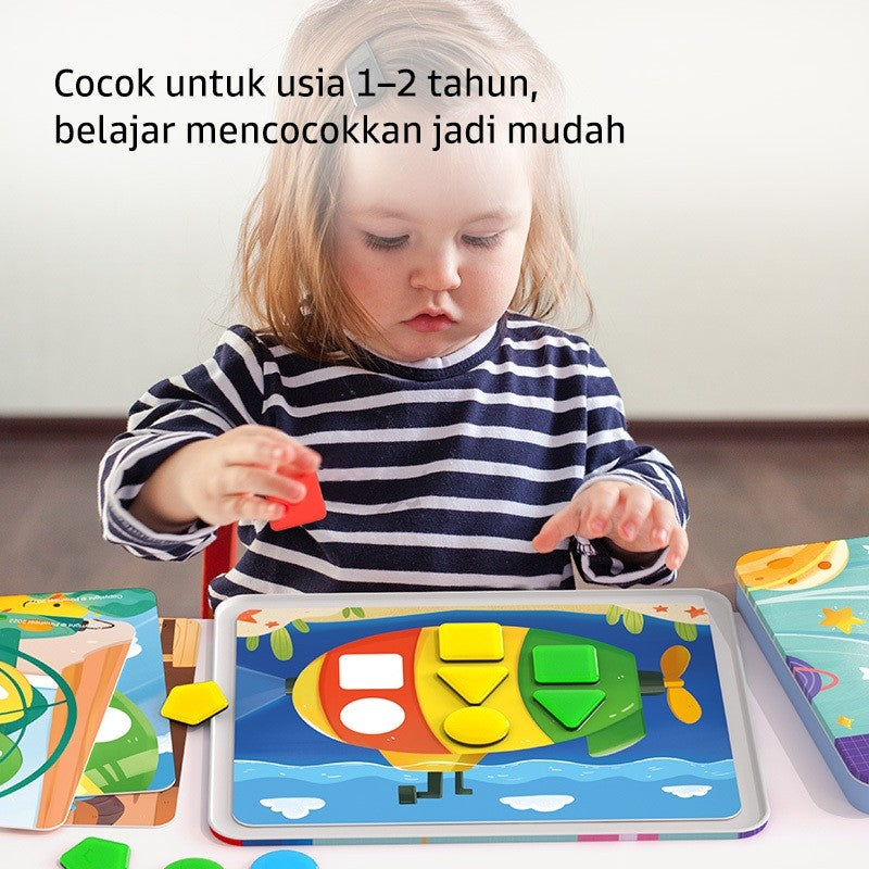 Pinwheel Magnetic Geometry Puzzle Mainan Edukasi Magnet Cocok Bentuk Warna Anak 3 Tahun Ke Atas