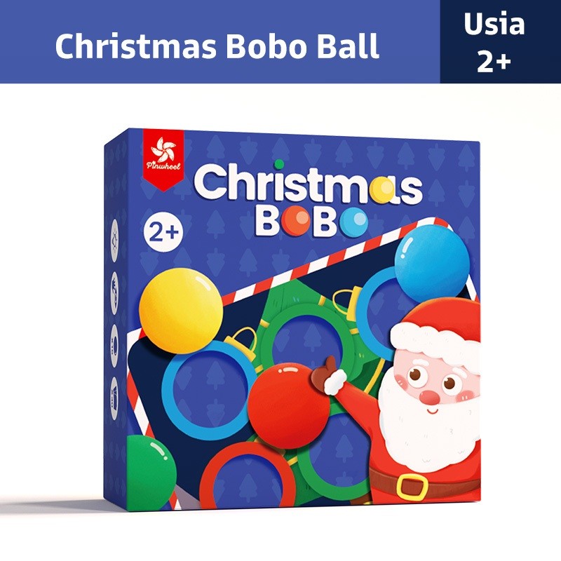 Pinwheel Rainbow Bobo Christmas Bobble Ball Mainan Edukasi Anak 2 Tahun Koordinasi Tangan Mata