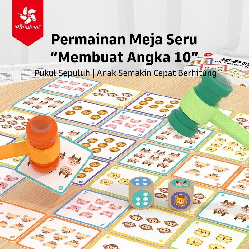 Pinwheel Hit Make It Ten Mainan Edukatif Belajar Berhitung Cepat Angka 10 Interaksi Keluarga Anak