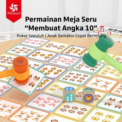 Pinwheel Hit Make It Ten Mainan Edukatif Belajar Berhitung Cepat Angka 10 Interaksi Keluarga Anak