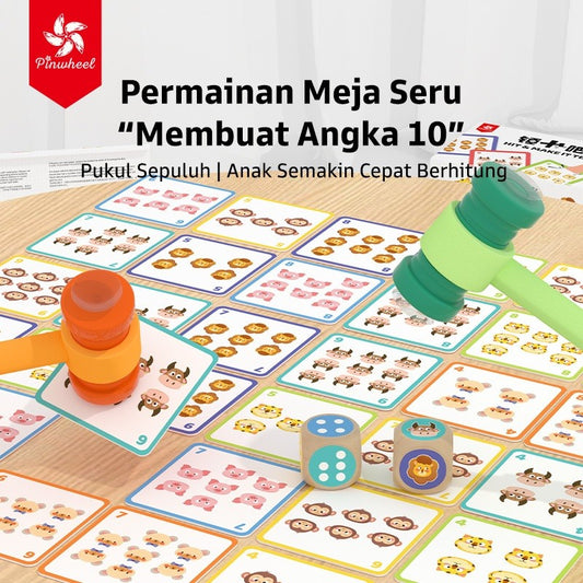 Pinwheel Hit Make It Ten Mainan Edukatif Belajar Berhitung Cepat Angka 10 Interaksi Keluarga Anak