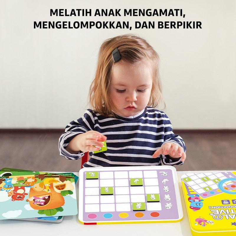 Pinwheel Animal Detective Mainan Edukatif Magnetik Latih Logika Kognisi Anak Usia 3 Tahun Ke Atas