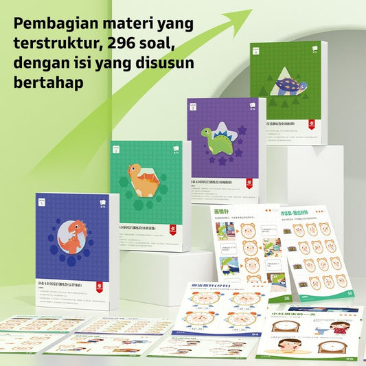 Pinwheel Time Camp Paket Latihan Belajar Jam Waktu Mainan Edukasi Anak TK SD Usia 4 Hingga 8 Tahun