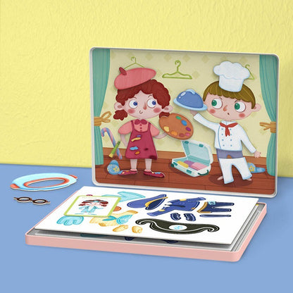Pinwheel Mainan Magnet Dress Up Edukasi DIY Latih Kreativitas Imajinasi Anak TK 3 Hingga 6 Tahun