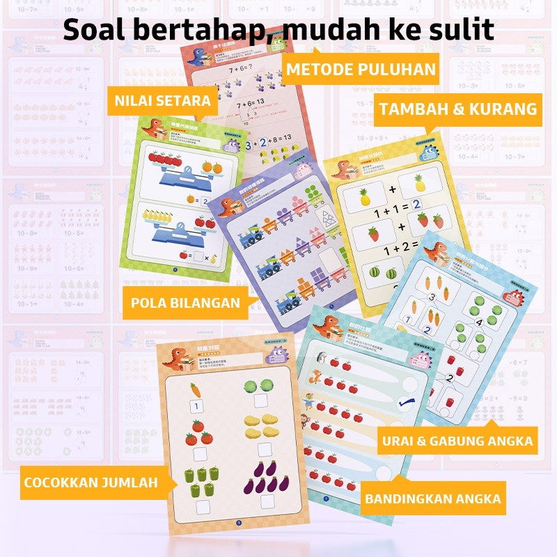 Pinwheel Latihan Pemahaman Angka Matematika Penjumlahan Pengurangan Anak Usia 3 Hingga 7 Tahun
