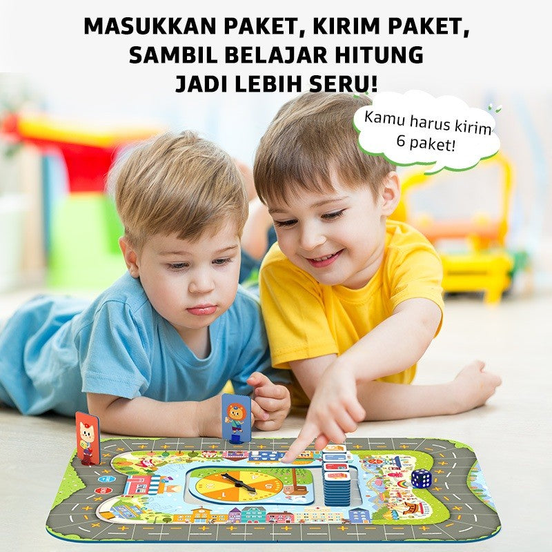Pinwheel Permainan Kurir Kecil Mainan Edukasi Belajar Berhitung Matematika Usia 3 Tahun Ke Atas