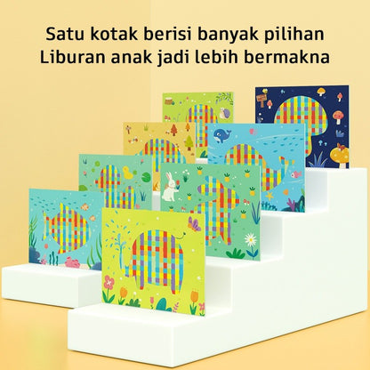 Pinwheel Weaving Craft Art Kerajinan Anyaman Tangan DIY Mainan Edukasi Kreativitas Anak 3 Tahun