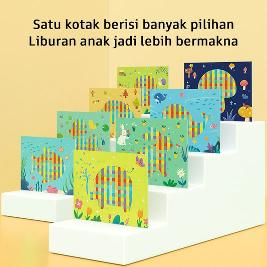 Pinwheel Weaving Craft Art Kerajinan Anyaman Tangan DIY Mainan Edukasi Kreativitas Anak 3 Tahun