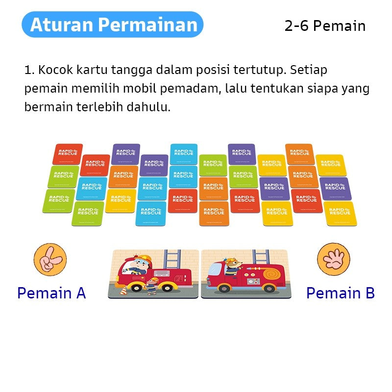 Pinwheel Fire Rescue Game Permainan Pemadam Kebakaran Mainan Edukasi Latih Reaksi Cepat Bersama Anak